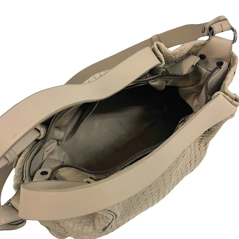 Bolsa Shopping Tressê Couro Bege - Vegana - Loja Online