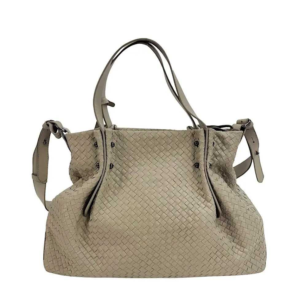 Bolsa Shopping Tressê Couro Bege - Vegana - Loja Online