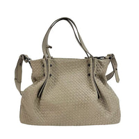Bolsa Shopping Tressê Couro Bege - Vegana - Loja Online
