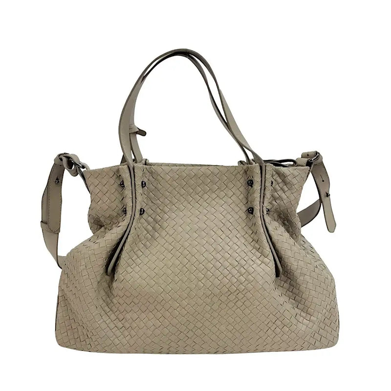 Bolsa Shopping Tressê Couro Bege - Vegana - Loja Online