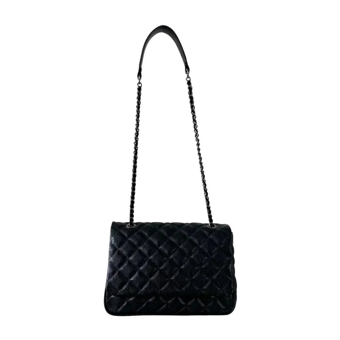 Bolsa Shoulder Couro Matelassê Preta - Vegana - Loja Online
