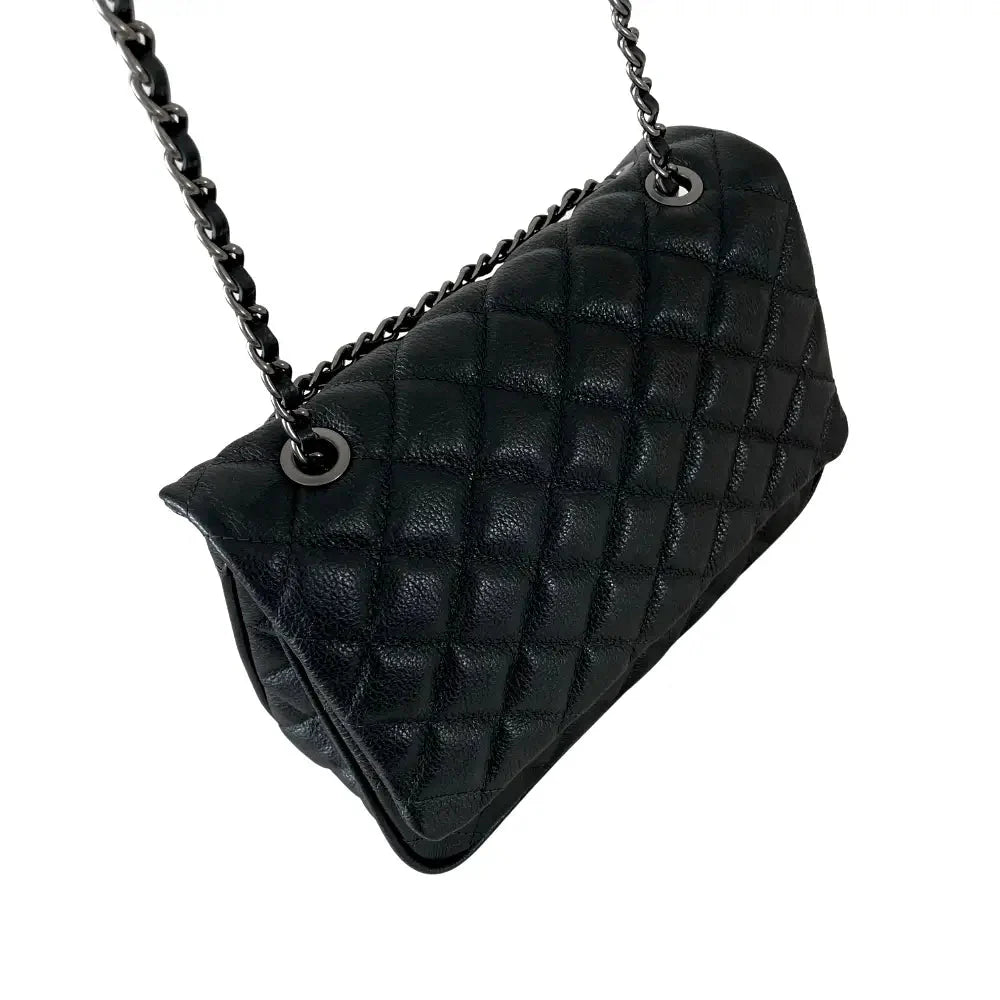 Bolsa Shoulder Couro Matelassê Preta - Vegana - Loja Online