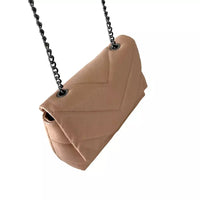 Bolsa Shoulder Pequena Couro Matelassê Bege - Vegana - Loja