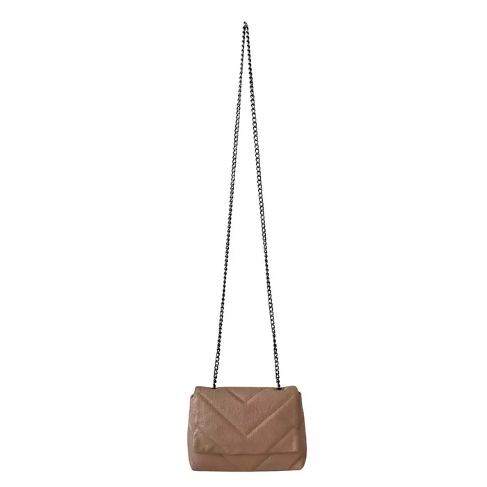Bolsa Shoulder Pequena Couro Matelassê Bege - Vegana - Loja