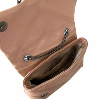 Bolsa Shoulder Pequena Couro Matelassê Bege - Vegana - Loja