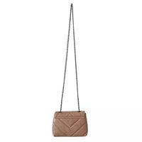 Bolsa Shoulder Pequena Couro Matelassê Bege - Vegana - Loja