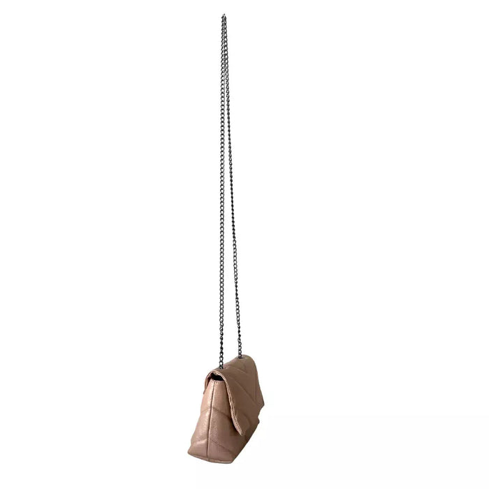 Bolsa Shoulder Pequena Couro Matelassê Bege - Vegana - Loja