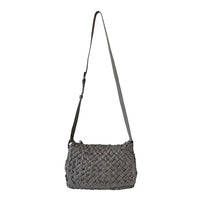 Bolsa Tiracolo Couro Trançado Cinza - Loja Online - Its
