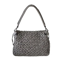 Bolsa Tiracolo Couro Trançado Cinza - Loja Online - Its