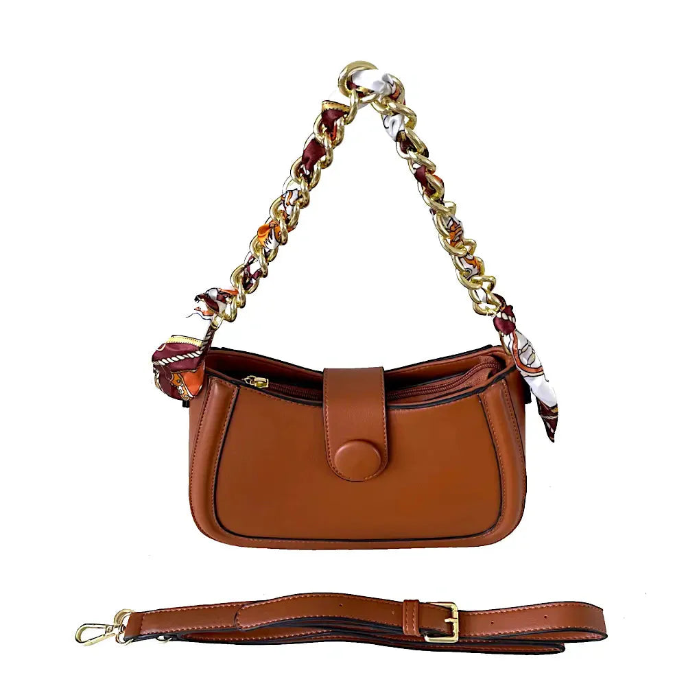 Bolsa Tiracolo Média Corrente Caramelo - Vegana - Loja