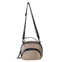 Bolsa Tiracolo com Três Divisões Bege - Vegana - Loja