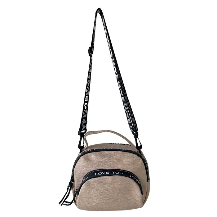 Bolsa Tiracolo com Três Divisões Bege - Vegana - Loja