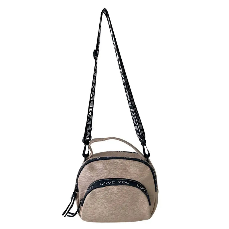 Bolsa Tiracolo com Três Divisões Bege - Vegana - Loja
