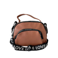 Bolsa Tiracolo com Três Divisões Caramelo - Vegana - Loja