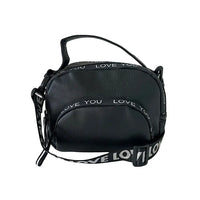 Bolsa Tiracolo com Três Divisões Preto - Vegana - Loja
