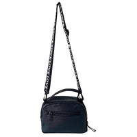 Bolsa Tiracolo com Três Divisões Preto - Vegana - Loja