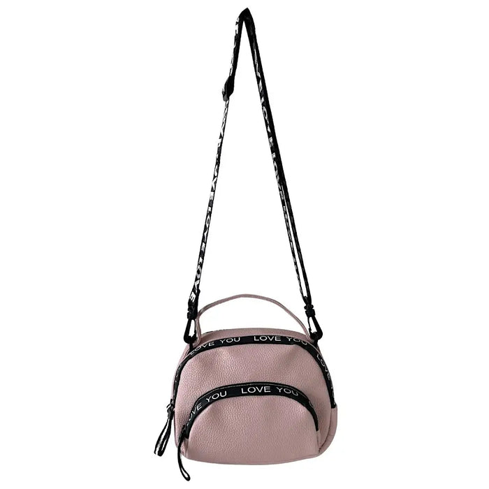 Bolsa Tiracolo com Três Divisões Rosê - Vegana - Loja