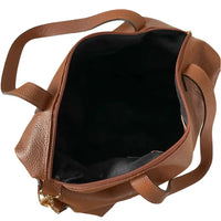Bolsa Tote Couro com Alça Transversal Caramelo - Vegana