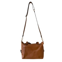 Bolsa Tote Couro com Alça Transversal Caramelo - Vegana