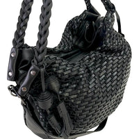 Bolsa Tote com Divisões Tela Couro Preto - Vegana - Loja
