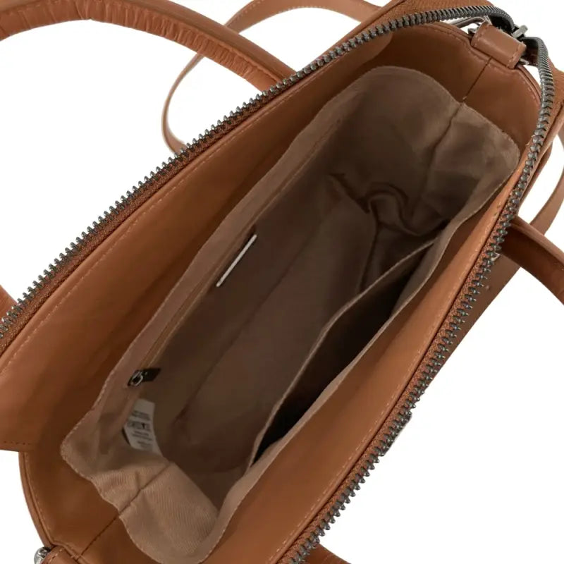 Bolsa Tote Estruturada em Couro Caramelo Trançado Loja