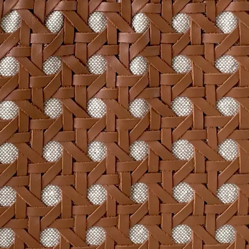 Bolsa Tote Estruturada em Couro Caramelo Trançado Loja