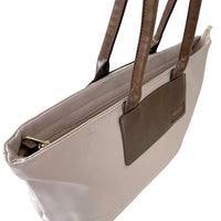 Bolsa Tote Nylon Bege - Couro - Loja Online - Its