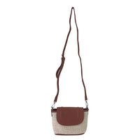 Bolsa Tote Pequena Ráfia Sintética Caramelo - Vegana - Loja