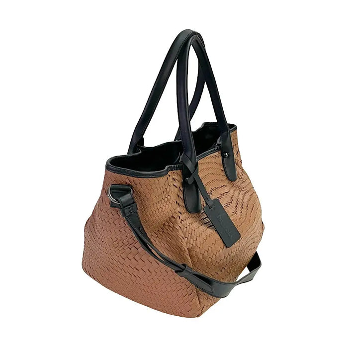Bolsa Tote Tressê Couro Caramelo - Vegana - Loja Online