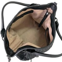 Bolsa Tote Tressê Couro Preta - Vegana - Loja Online - Its