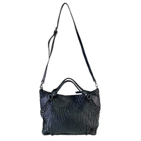 Bolsa Tote Tressê Couro Preta - Vegana - Loja Online - Its
