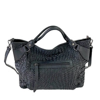 Bolsa Tote Tressê Couro Preta - Vegana - Loja Online - Its