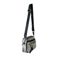 Bolsa Transversal Zíper Grosso Prata - Vegana - Loja Online