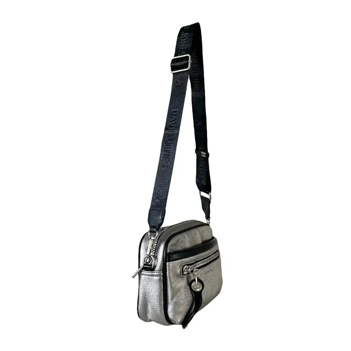 Bolsa Transversal Zíper Grosso Prata - Vegana - Loja Online