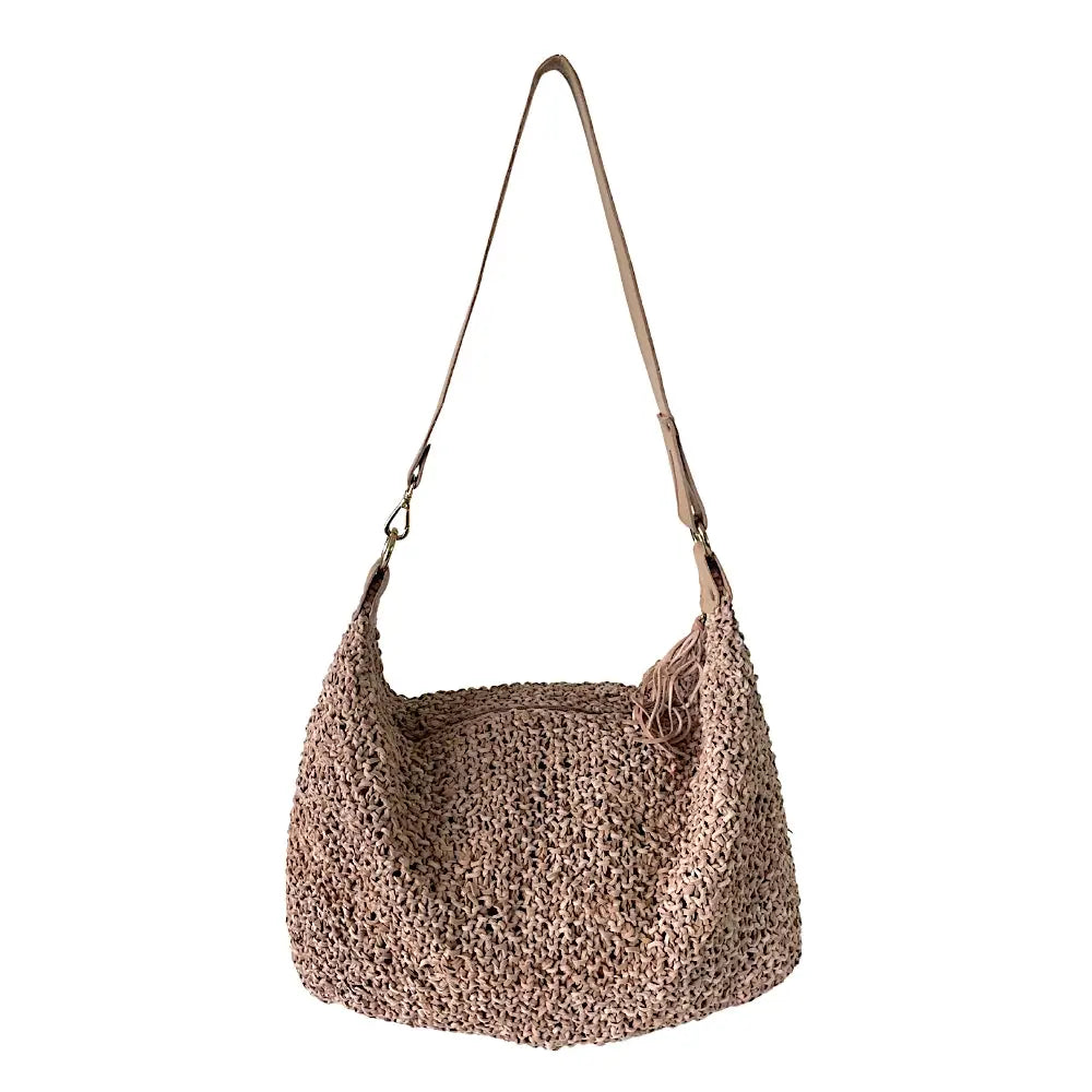 Bolsa Tricô de Couro Bege - Vegana - Loja Online - Its
