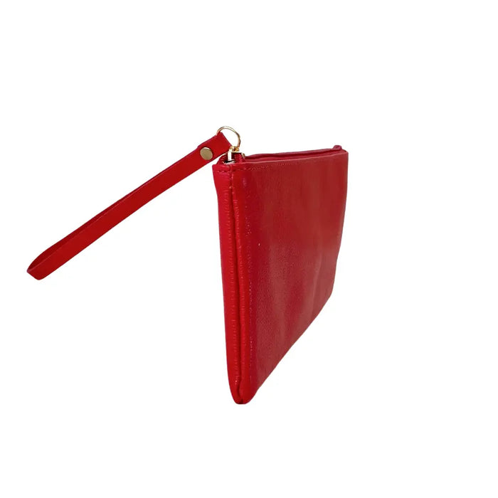 Carteira Grande Couro Vermelho - Bolsa Vegana - Loja Online