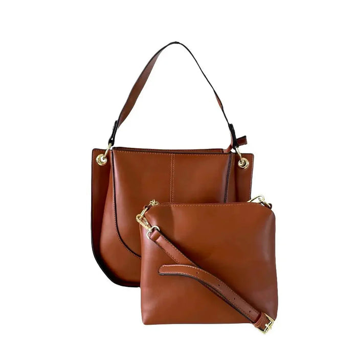 Conjunto Bolsas Ombro e Transversal Caramelo - Bolsa Vegana