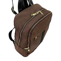 Mochila Its! Nylon Duas Aberturas Marrom - Bolsa Vegana