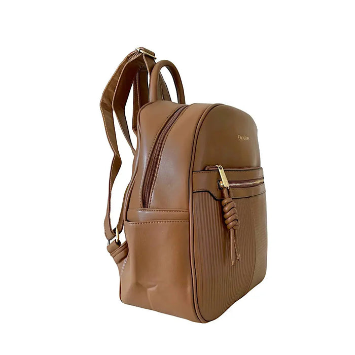 Mochila Média Caqui - Bolsa Vegana - Loja Online - Its Couro