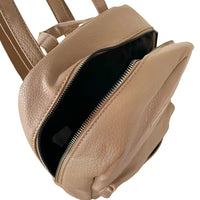 Mochila Média Couro Vegano Bege - Bolsa Vegana - Loja