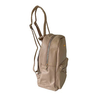 Mochila Média Couro Vegano Bege - Bolsa Vegana - Loja