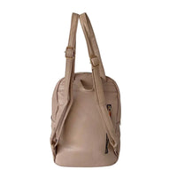 Mochila Média Couro Vegano Bege - Bolsa Vegana - Loja