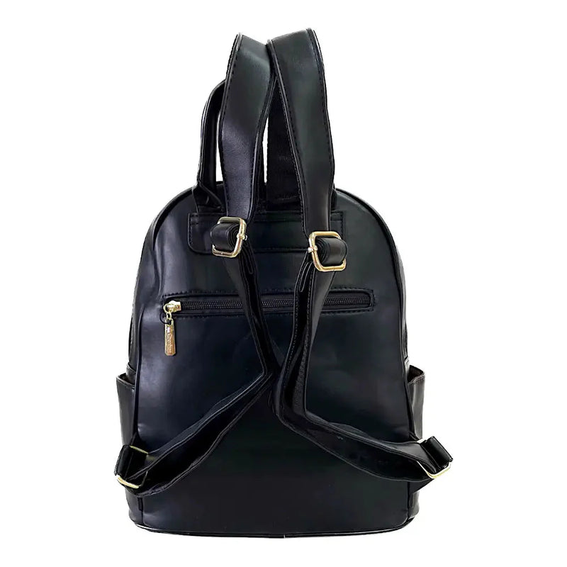 Mochila Média Matelassê Preta - Bolsa Vegana - Loja Online