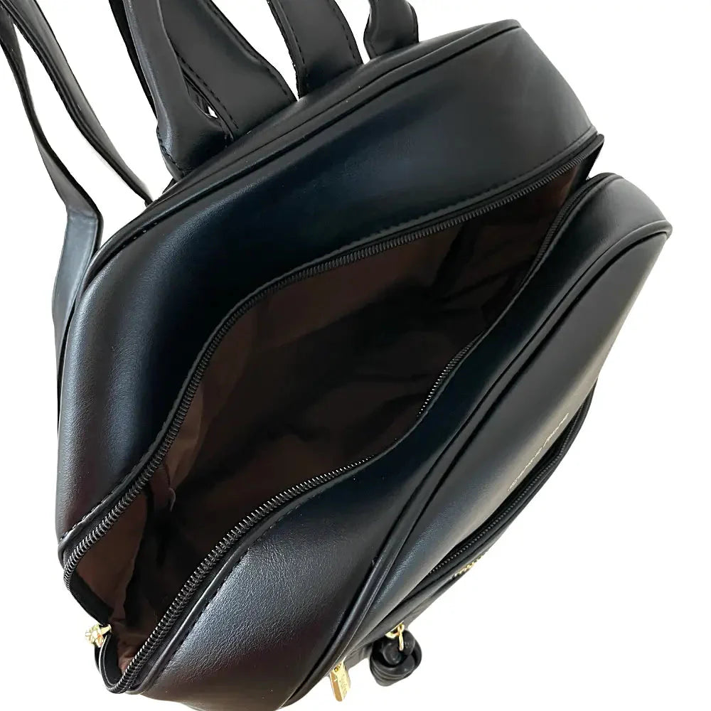 Mochila Média Preta - Bolsa Vegana - Loja Online - Its Couro