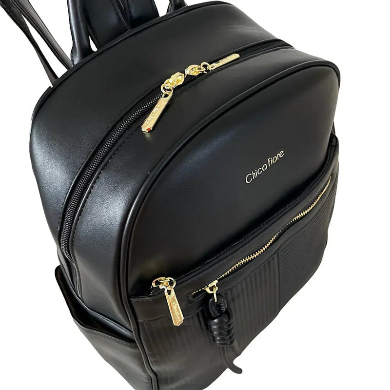 Mochila Média Preta - Bolsa Vegana - Loja Online - Its Couro