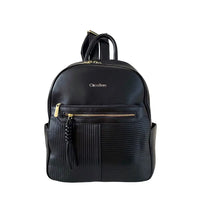 Mochila média couro vegano preto: a essencial urbana