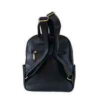 Mochila média couro vegano preto: a essencial urbana