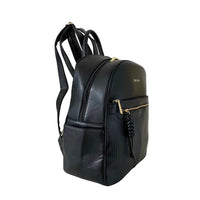 Mochila média couro vegano preto: a essencial urbana